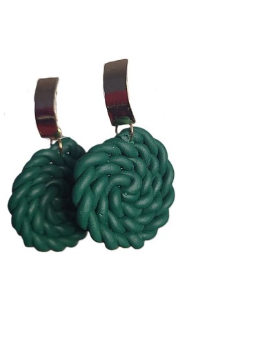Aretes tejido canasta varios colores