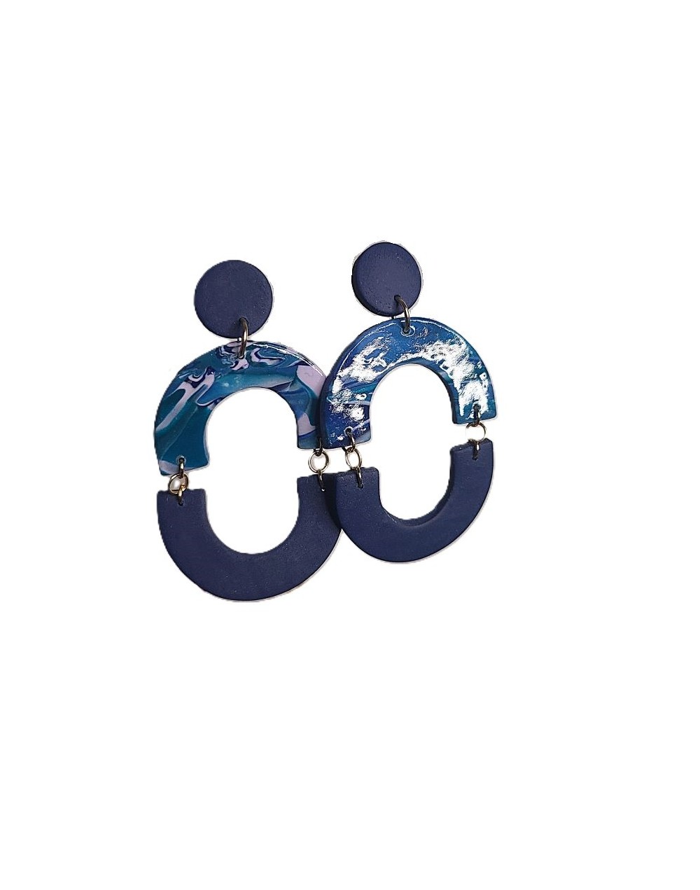 Aretes Arco marmoleado