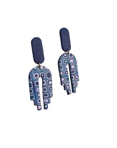 Aretes psicodélico Azul 