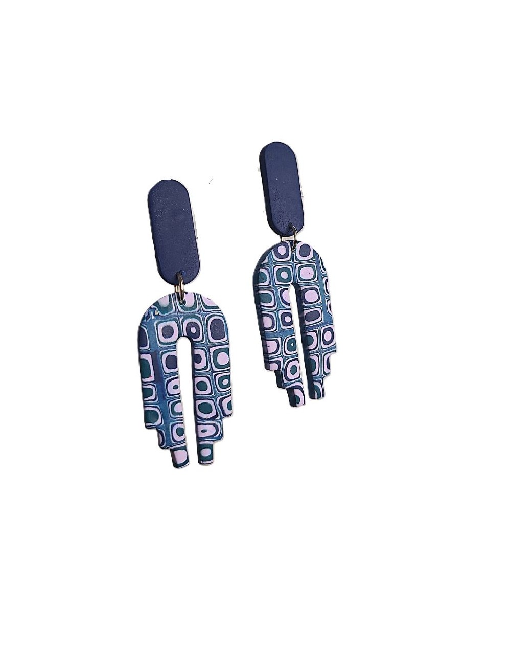 Aretes psicodélico Azul 