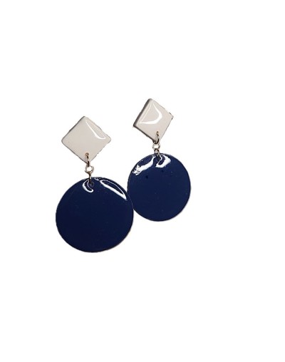 Aretes azul rey y blanco
