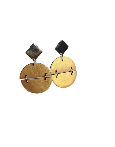 Aretes circulo dorado