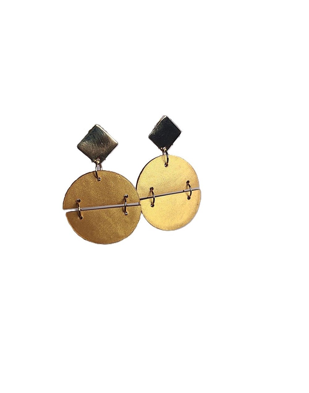 Aretes circulo dorado