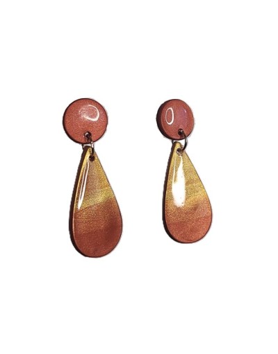 Aretes gota degrade cobre