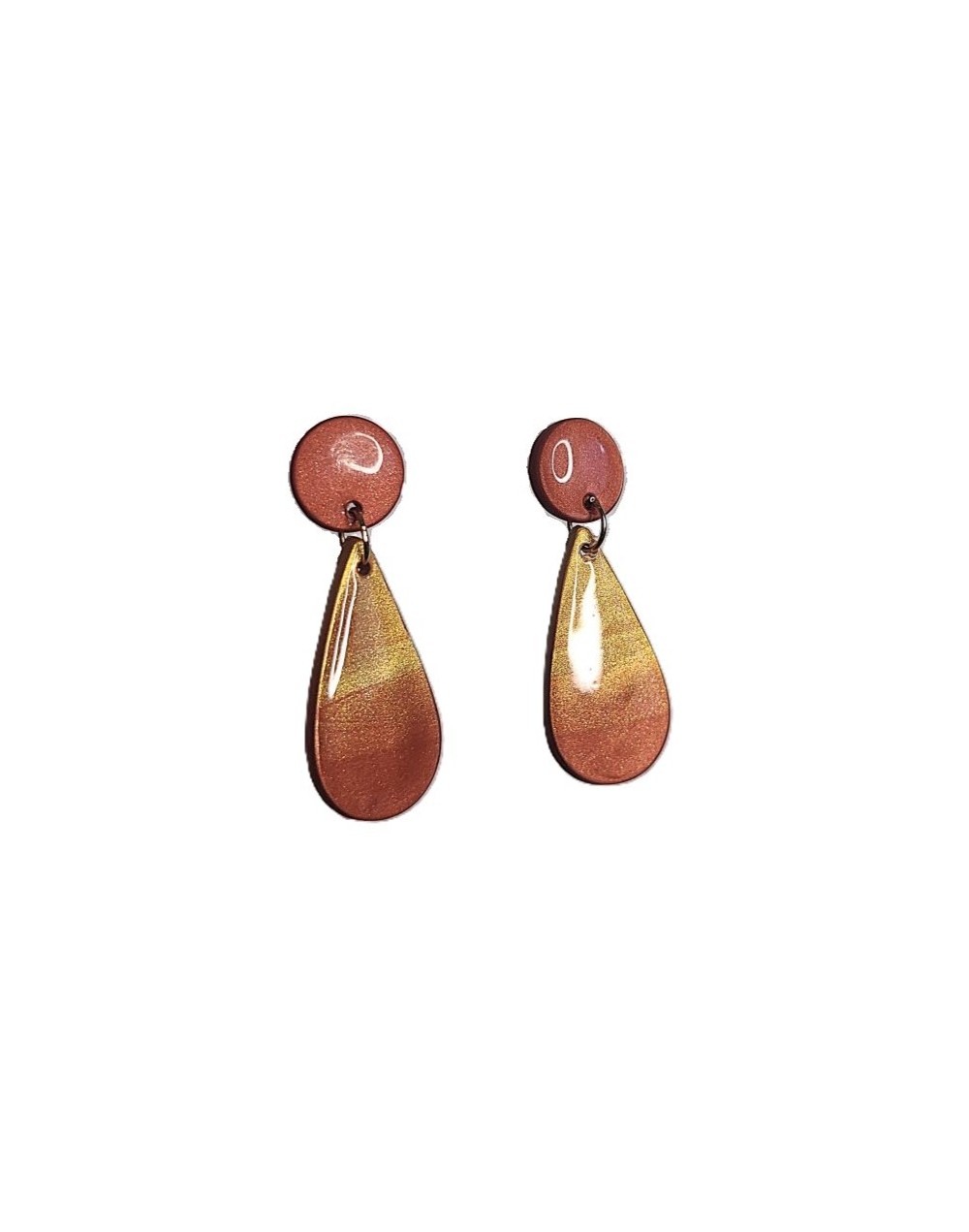 Aretes gota degrade cobre