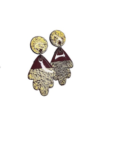 Aretes hoja vino