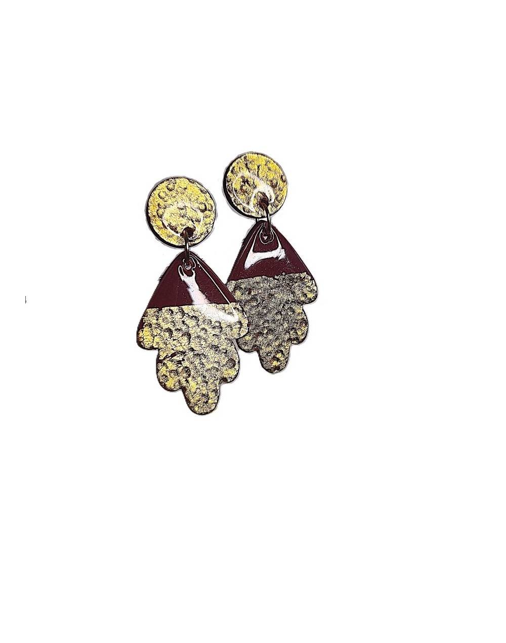Aretes hoja vino