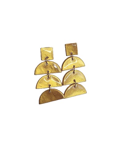 Aretes dorado largo