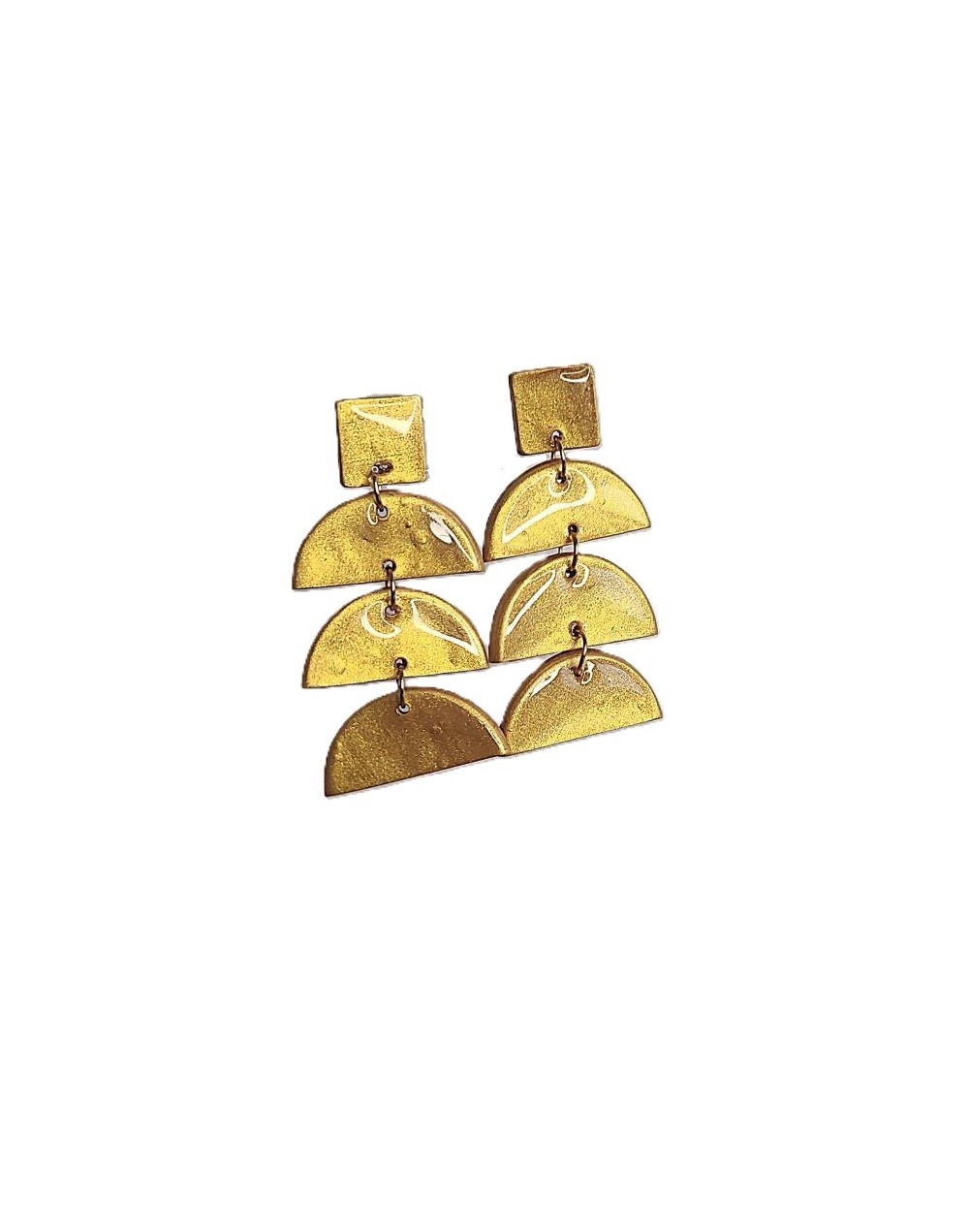 Aretes dorado largo