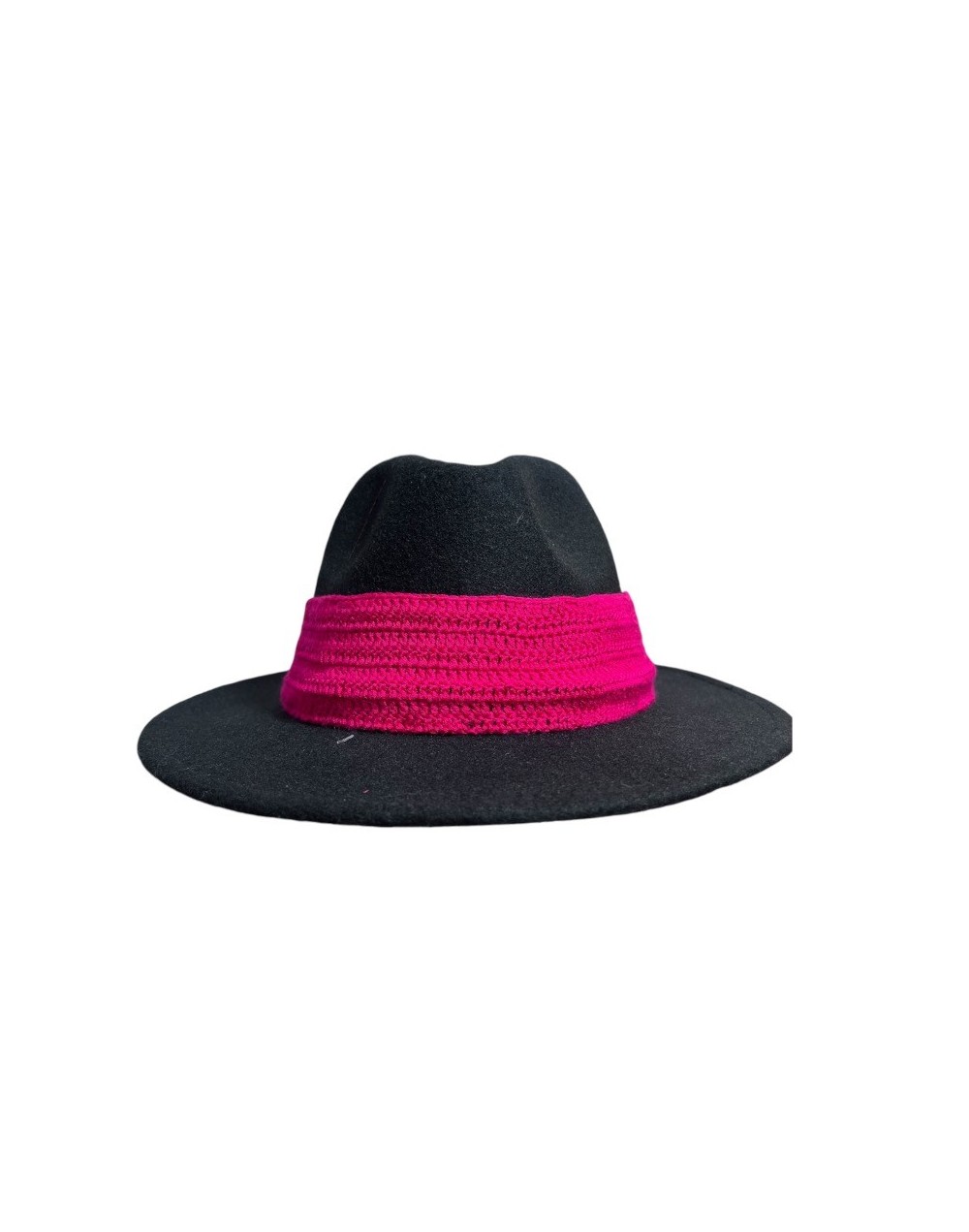 Sombrero diseño en crochet Fucsia