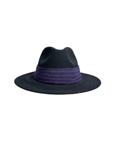 Sombrero fedora diseño en crochet Mora