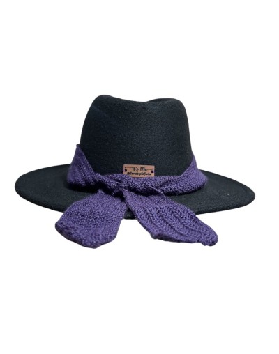 Sombrero fedora diseño en crochet Mora