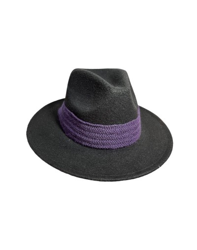 Sombrero fedora diseño en crochet Mora
