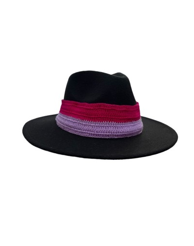 Sombrero fedora diseño en crochet Colors
