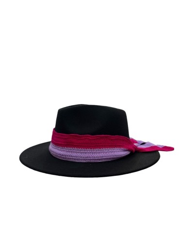 Sombrero fedora diseño en crochet Colors