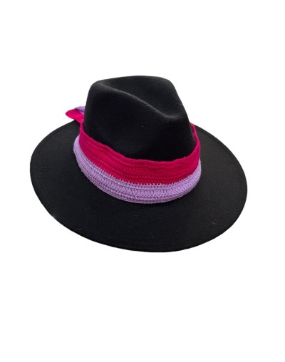 Sombrero fedora diseño en crochet Colors