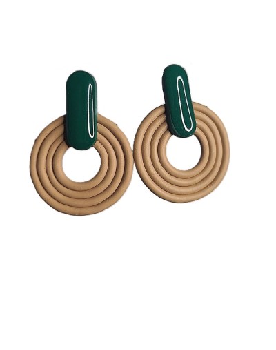 aretes ocre círculos
