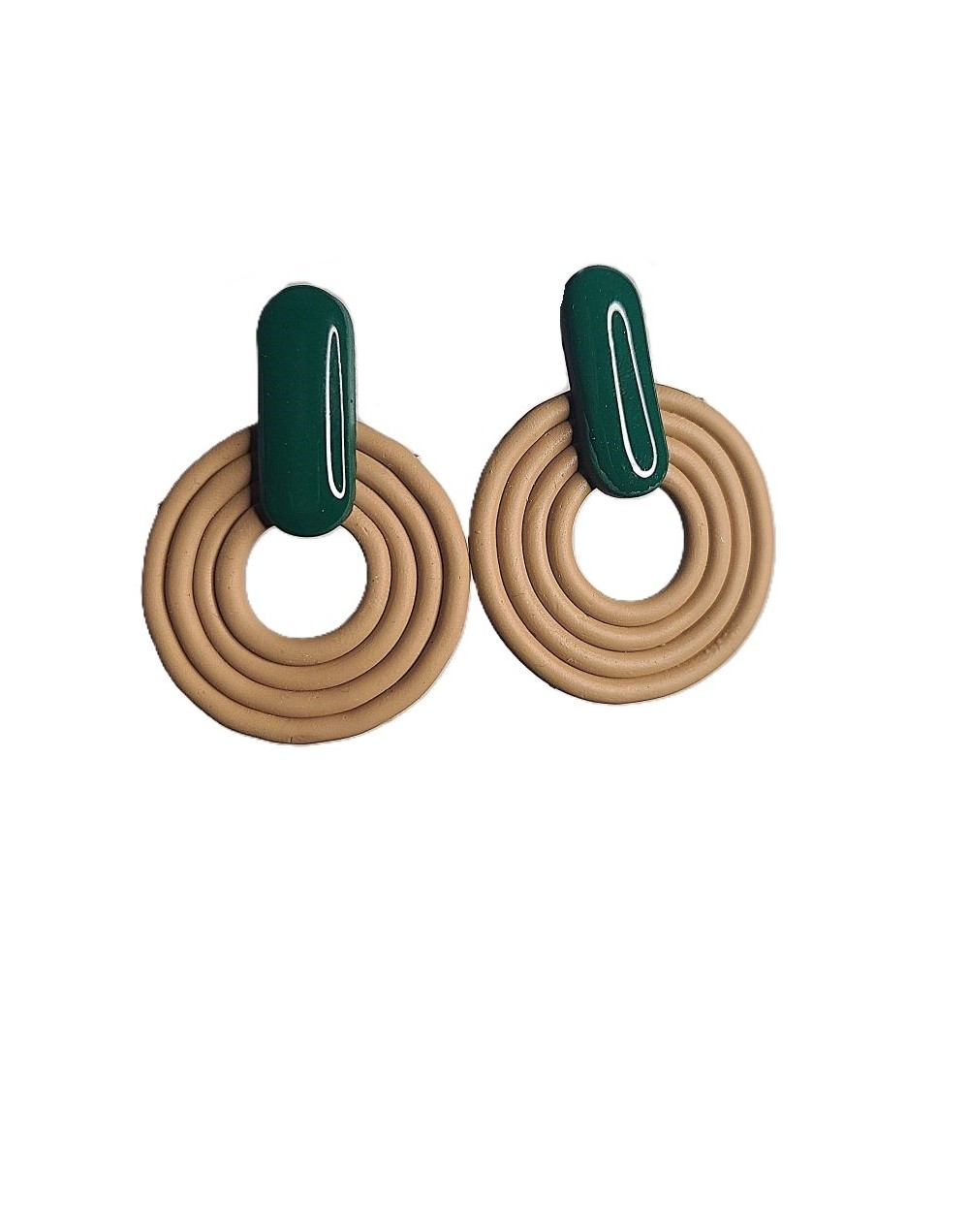 aretes ocre círculos