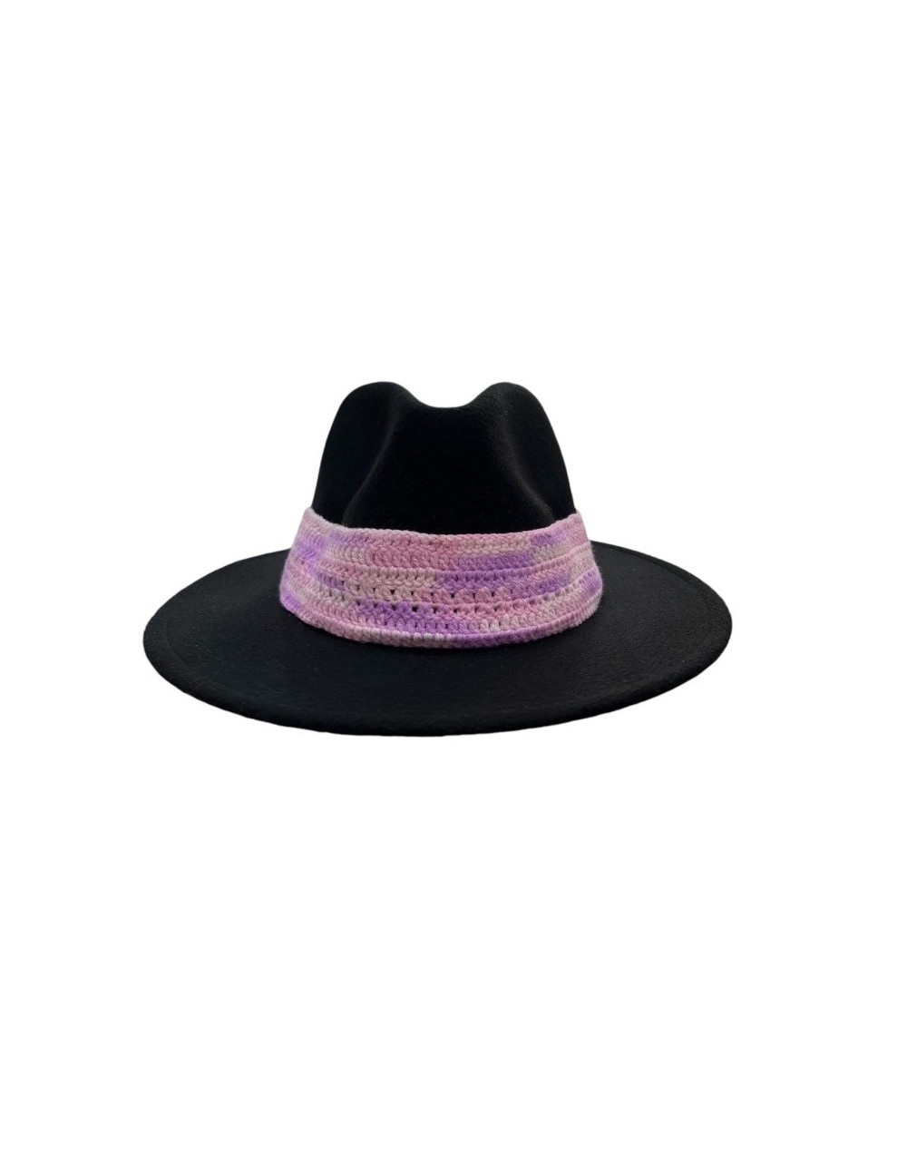 Sombrero fedora diseño en crochet Lila