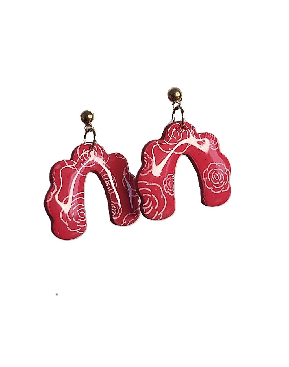 Aretes arco con rosas