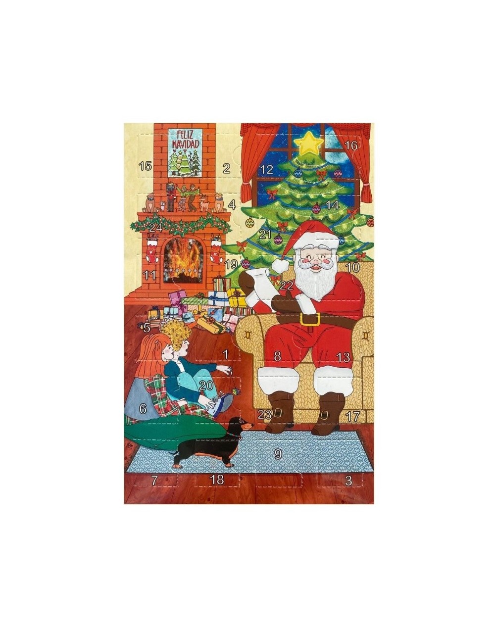 Calendario de Adviento de Chocolates Papá Noel
