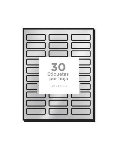 Avery® Etiquetas de envío plateadas 8986
