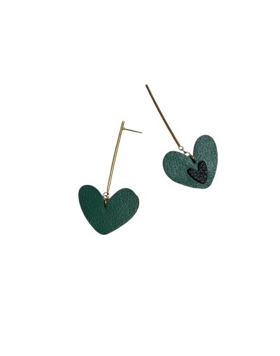Aretes en cuero péndulo.