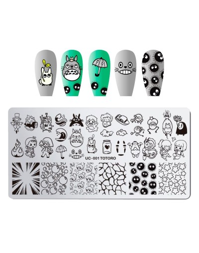 UC-001 Totoro - Placa metálica para estampar uñas - Stamping