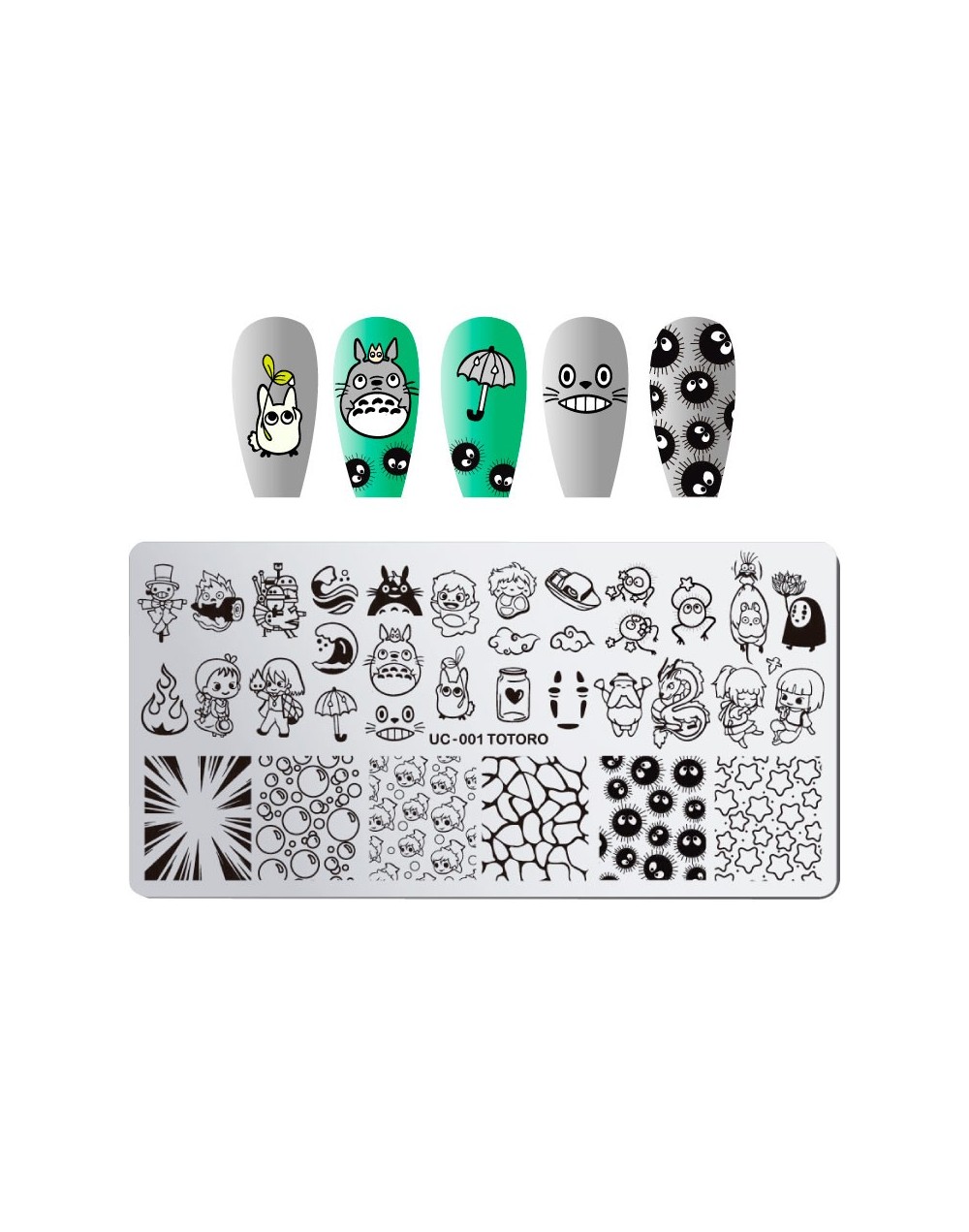 UC-001 Totoro - Placa metálica para estampar uñas - Stamping