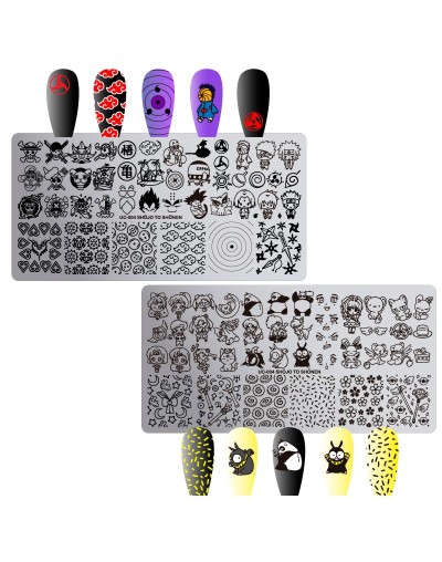 UC-004 Shojo to Shonen - Placa metálica doble para estampar uñas - Stamping