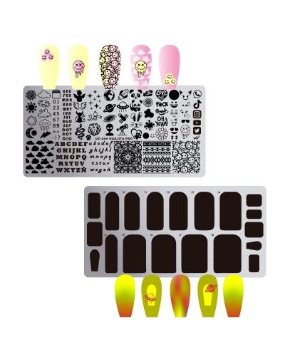 UC-009 Nailista pro - Placa metálica doble para estampar uñas - Stamping