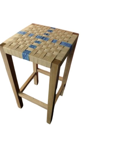 Silla de Bar Coleta Doble Azul