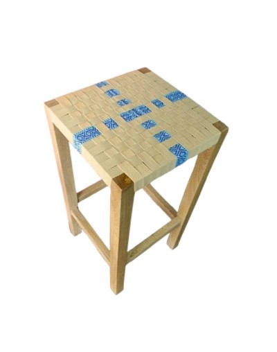 Silla de Bar Coleta Doble Azul