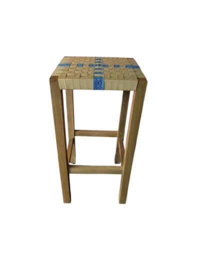 Silla de Bar Coleta Doble Azul