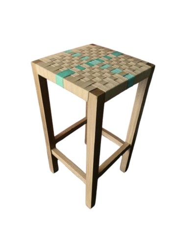 Silla de Bar Coleta Doble Verde