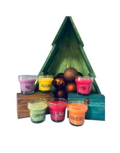 Velas navideñas con palabras