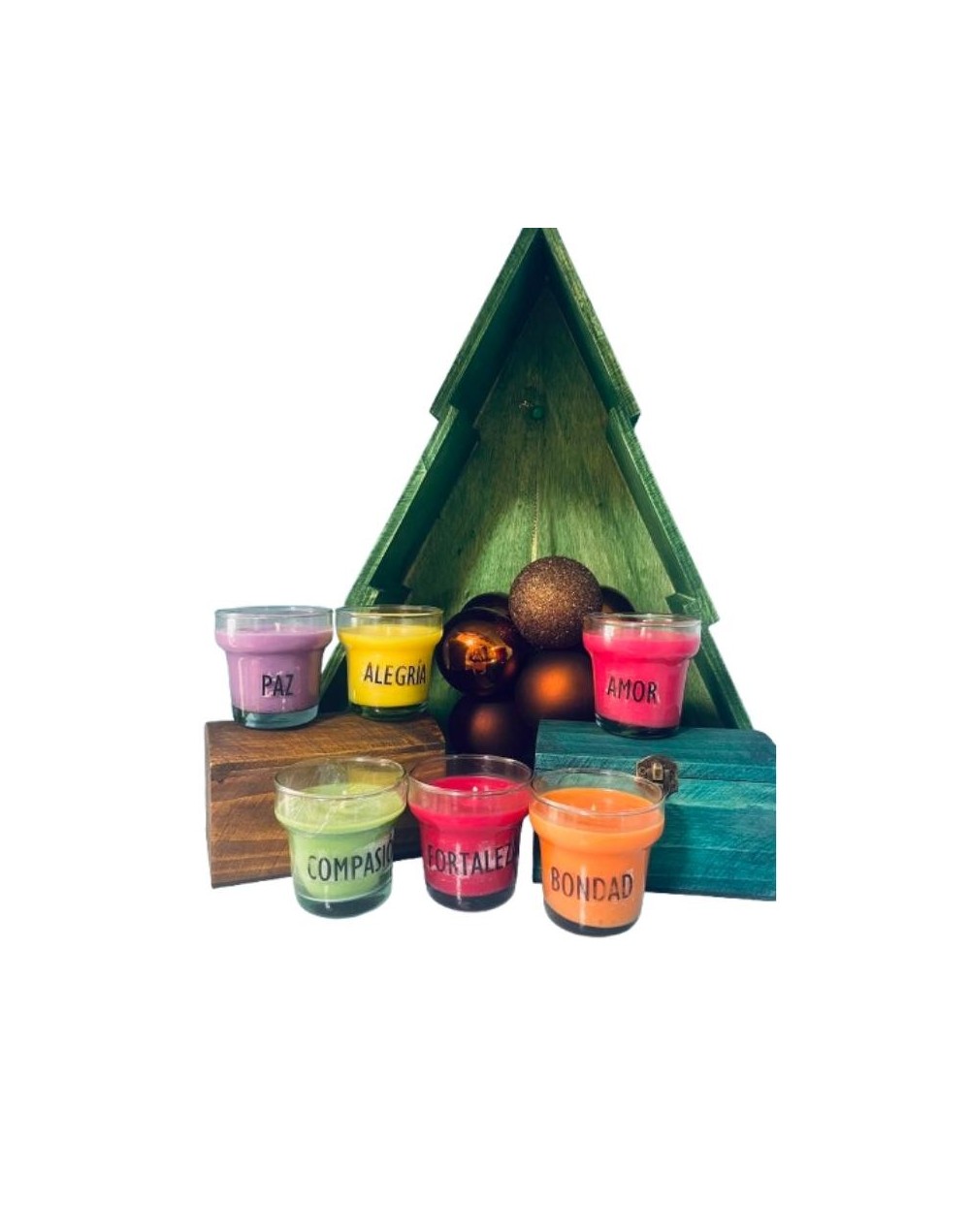 Velas navideñas con palabras