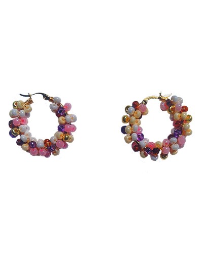 Set de manilla y aretes con colores perlado