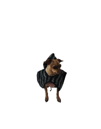 Ruana para mascotas con capota Oveja negra 