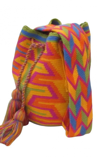 Mochila wayuu multicolor pastel