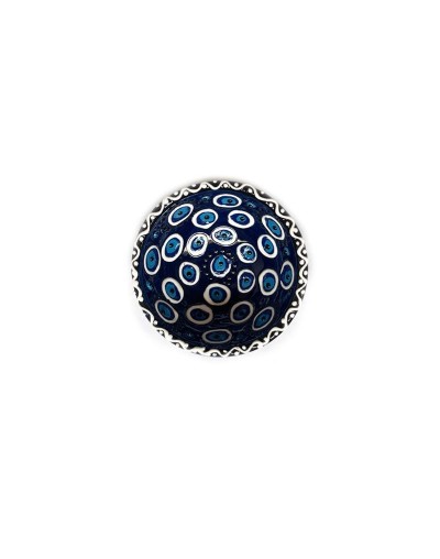 Vasija en Cerámica 8cm Ojo Turco Relieve