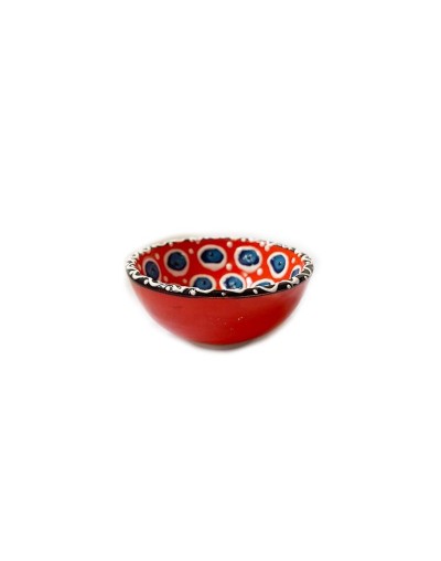Vasija en Cerámica 8cm Ojo Turco Relieve