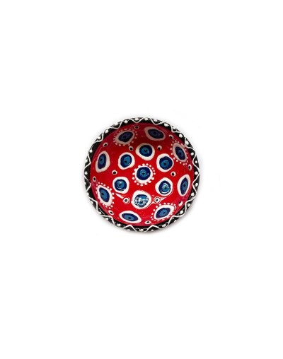 Vasija en Cerámica 8cm Ojo Turco Relieve