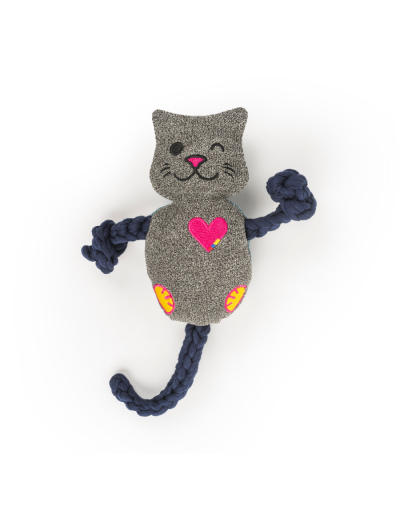 Peluche de halar con sonido, Fiufiu - gris, pequeño