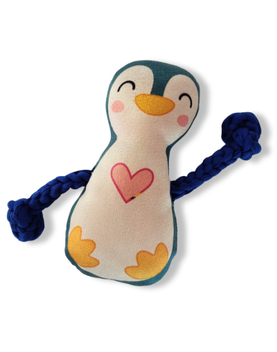 Peluche de halar con sonido, pinguino, azul, de Toysbusters