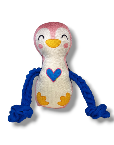 Peluche de halar con sonido, pinguino, rosado, de Toysbusters