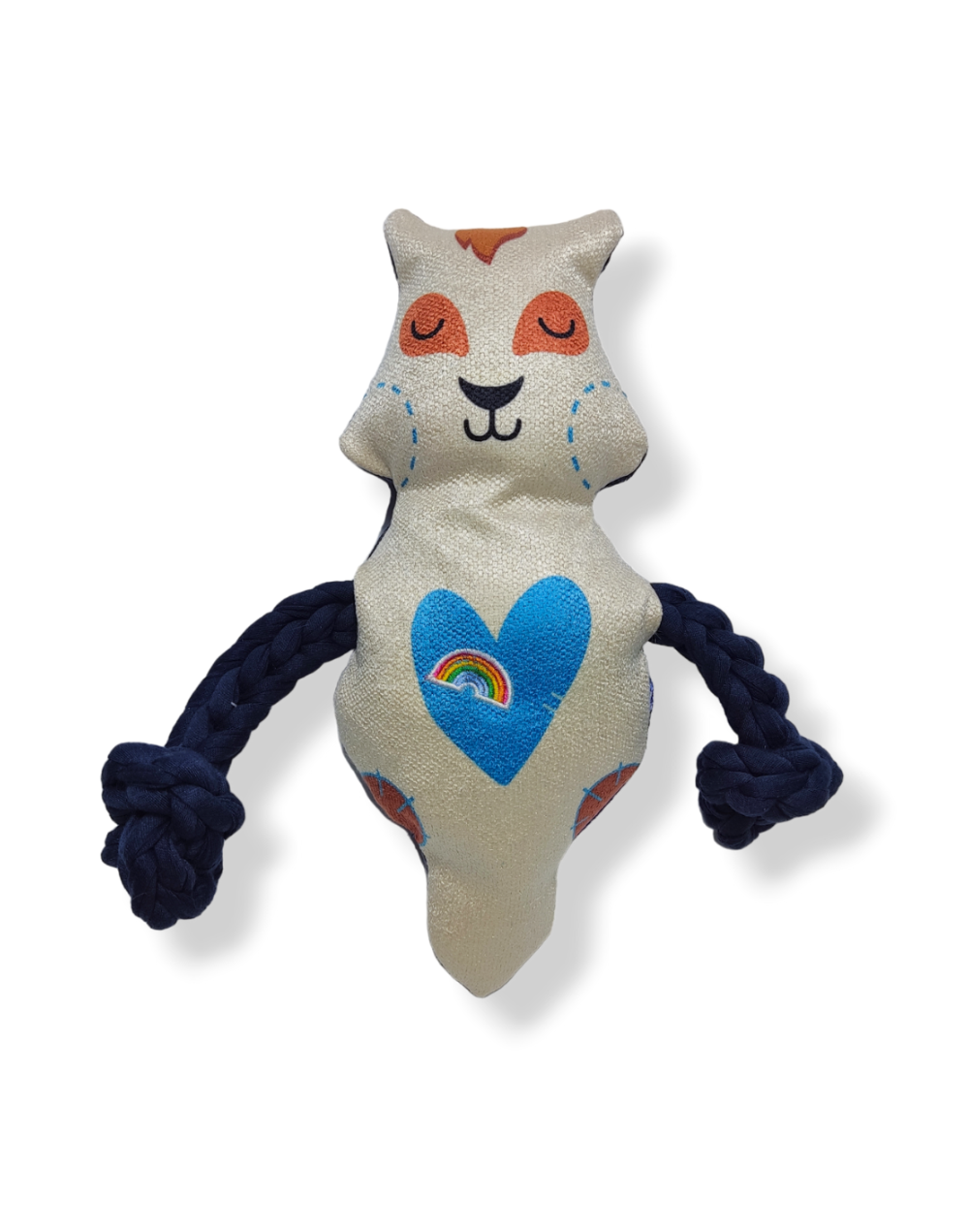 Peluche de halar con sonido, ardilla blanca, de toysbusters