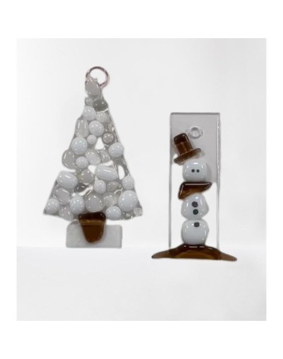 Muñeco de nieve y Arbol de Navidad