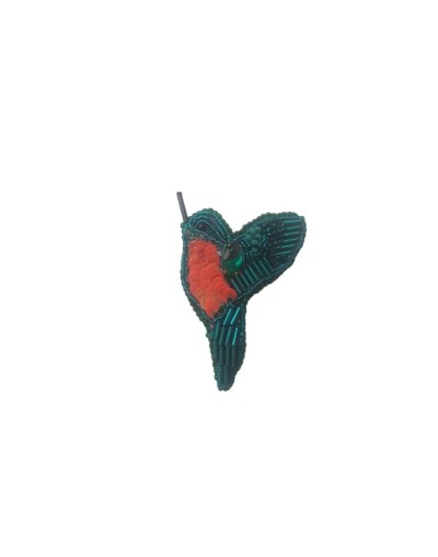 Broche colibrí esmeralda
