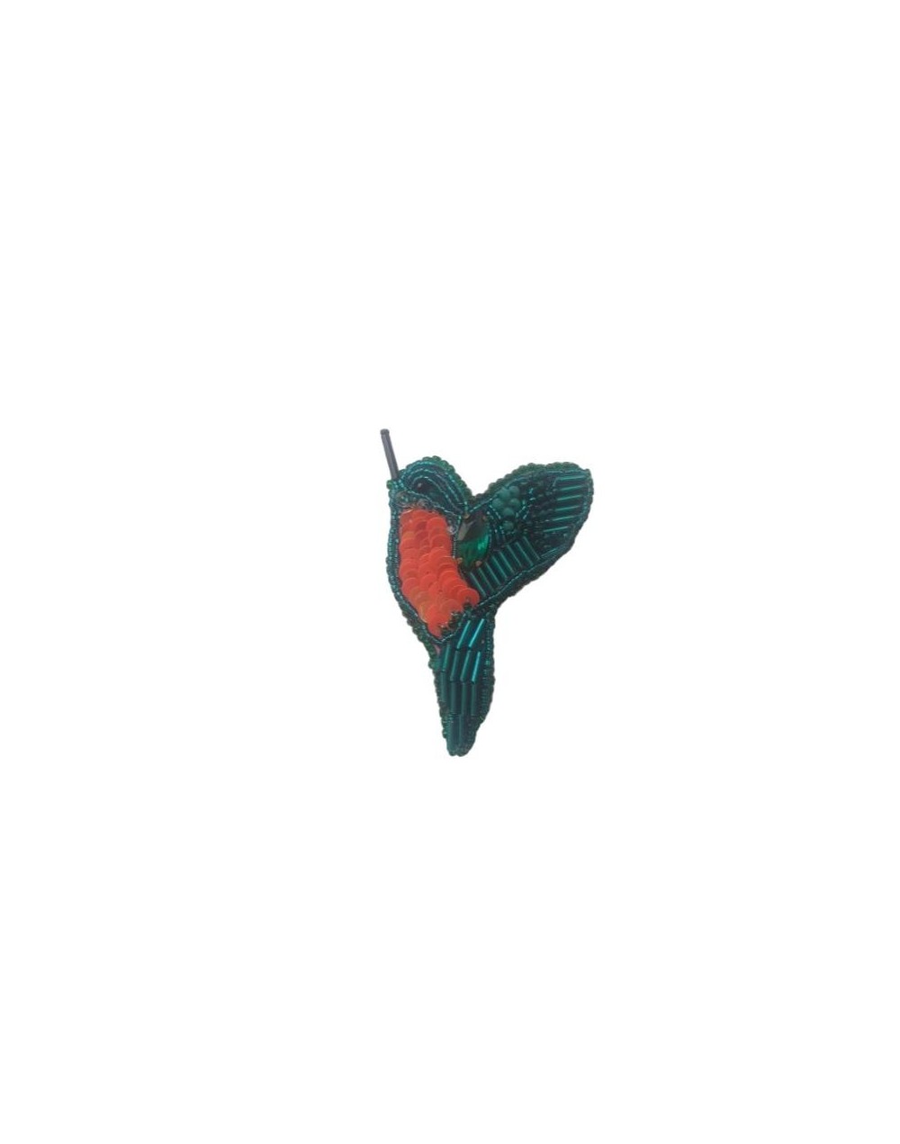 Broche colibrí esmeralda